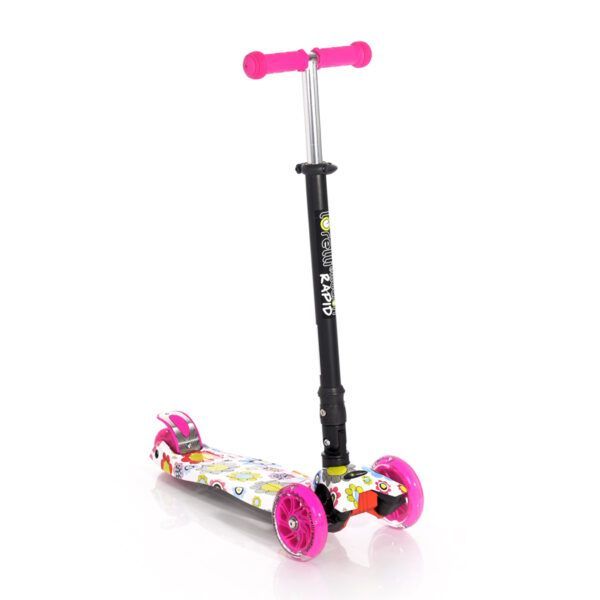 Scooter RAPID ροζ λουλούδια