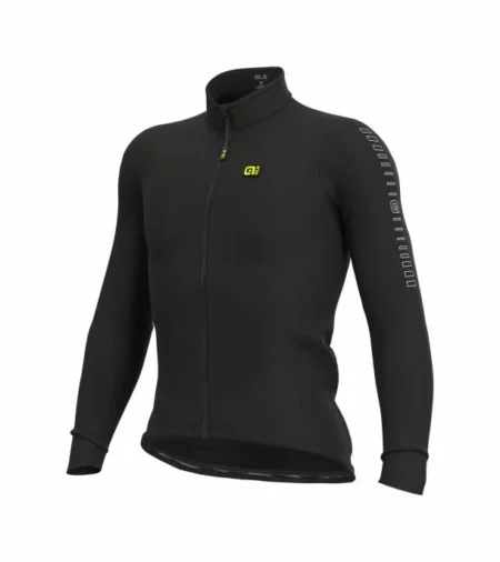 Solid Fondo Winter Jersey Black