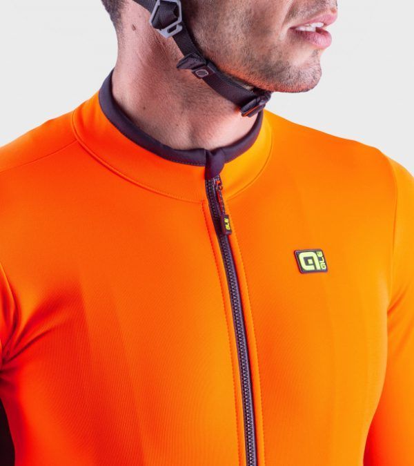 Solid Fondo Winter Jersey Orange