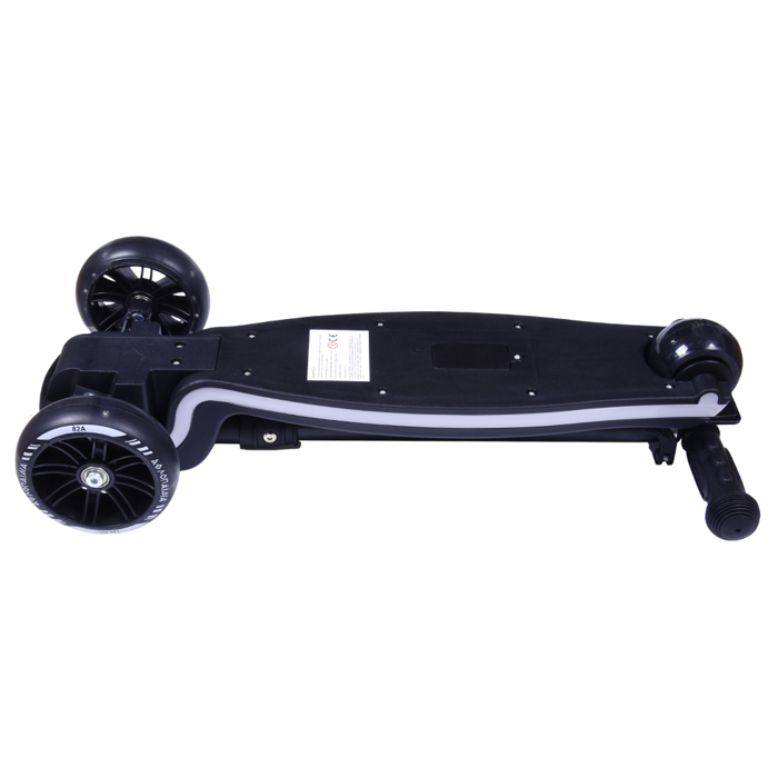 Πατίνι (Scooter) αναδιπλούμενο με φωτιζόμενη βάση και ροδάκια - Μαύρο