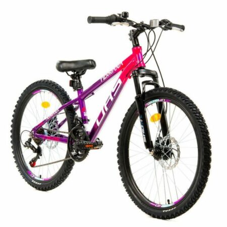 Ποδήλατο DHS TERRANA 24” 18 ταχύτητες και Μηχανικά Δισκόφρενα Ροζ