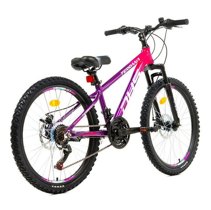 Ποδήλατο DHS TERRANA 24” 18 ταχύτητες και Μηχανικά Δισκόφρενα Ροζ