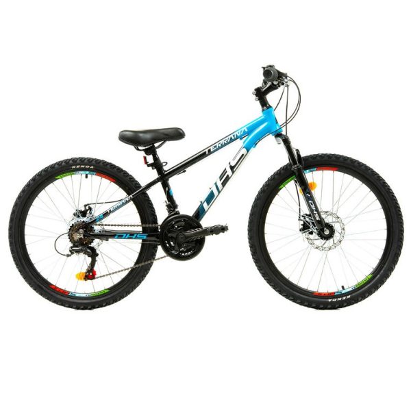 Ποδήλατο DHS TERRANA 24” 18 ταχύτητες και Μηχανικά Δισκόφρενα Μπλε