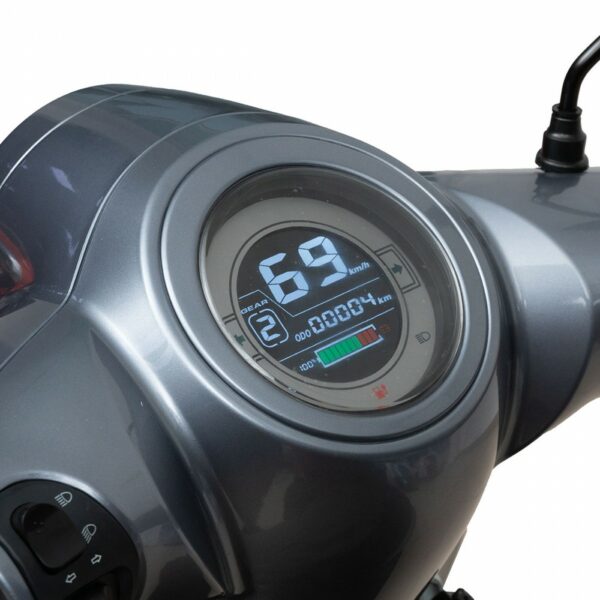 ΗΛΕΚΤΡΙΚΟ ΜΗΧΑΝΑΚΙ ELECTRIC SCOOTER URANUS 3000W ΓΚΡΙ ΜΕ ΔΙΠΛΗ ΜΠΑΤΑΡΙΑ