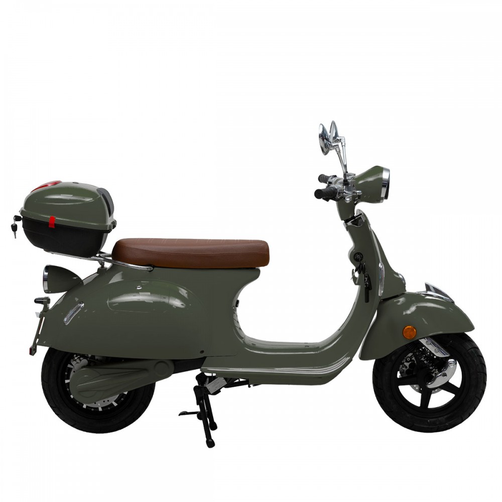 Ηλεκτρικό Μηχανάκι VINTAGE SCOOTER BOLOGNIA EV4000 Λαδί Γυαλιστερό 4500W