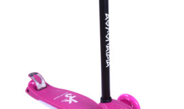 Πατίνι (Scooter) αναδιπλούμενο με φωτιζόμενη βάση και ροδάκια - Φούξια