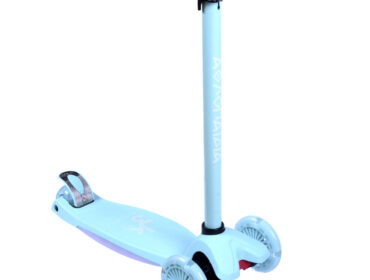 Πατίνι (Scooter) αναδιπλούμενο με φωτιζόμενη βάση και ροδάκια - Μέντα