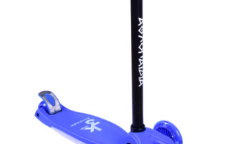 Πατίνι (Scooter) αναδιπλούμενο με φωτιζόμενη βάση και ροδάκια - Μπλε