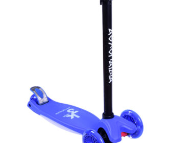 Πατίνι (Scooter) αναδιπλούμενο με φωτιζόμενη βάση και ροδάκια - Μπλε