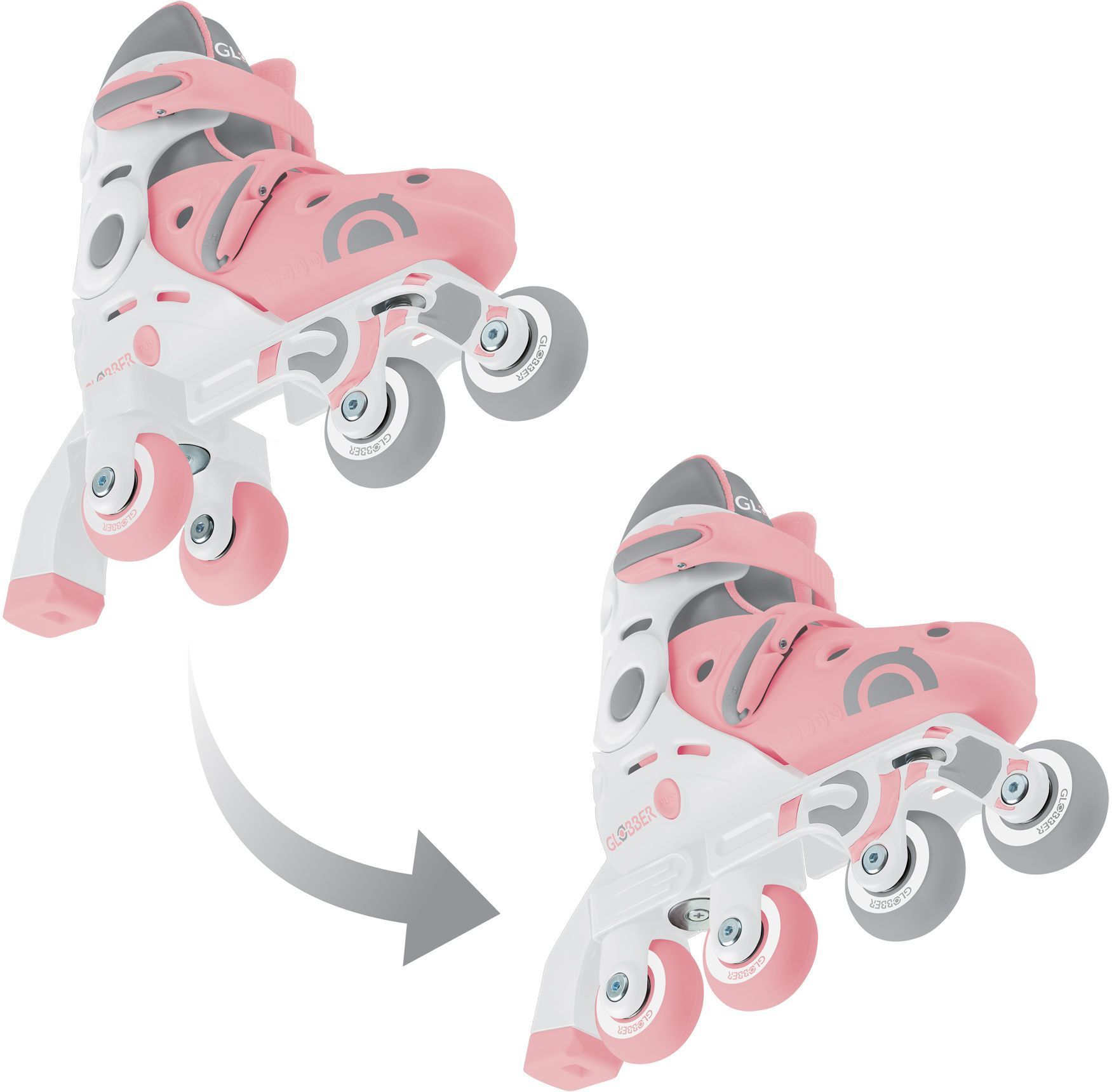 Αυξομειούμενα Ρόλερ Globber 2 σε 1 No 30-33 Ροζ