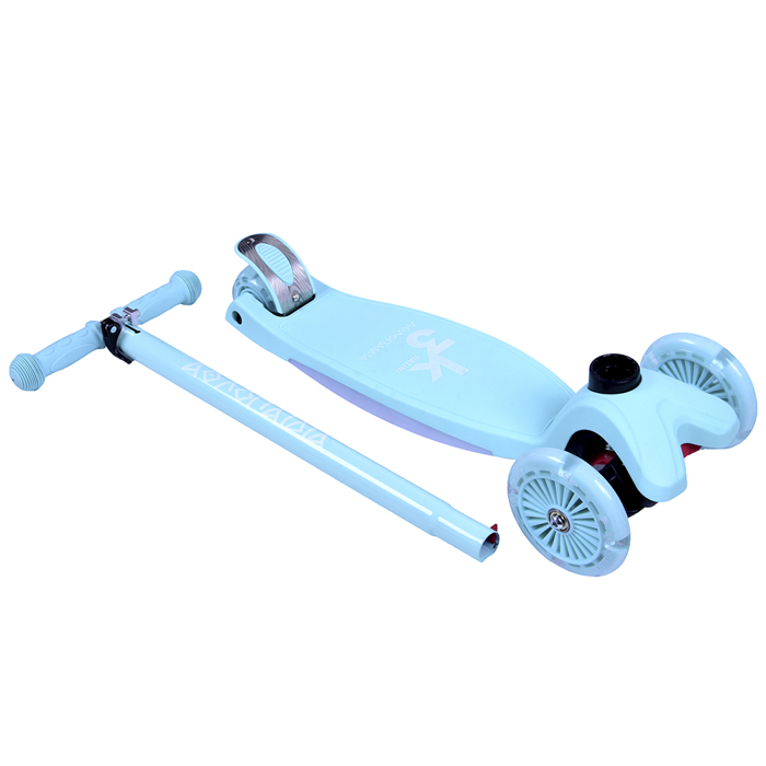 Πατίνι (Scooter) αναδιπλούμενο με φωτιζόμενη βάση και ροδάκια - Μέντα