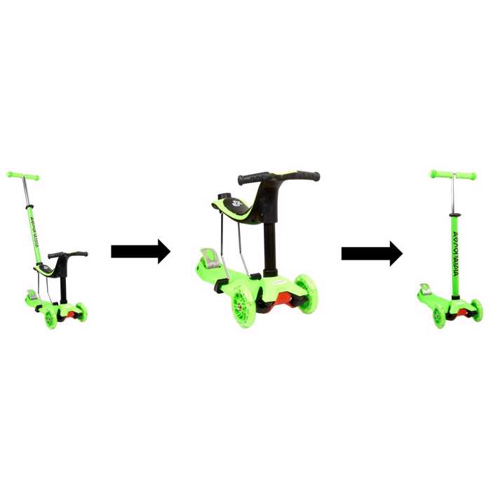 Αθλοπαιδιά Τρίροδο 3 σε 1 Πατίνι - Πράσινο