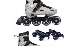 Αυξομειούμενα Πατίνια/Roller Skates 2 σε 1 - Γκρι