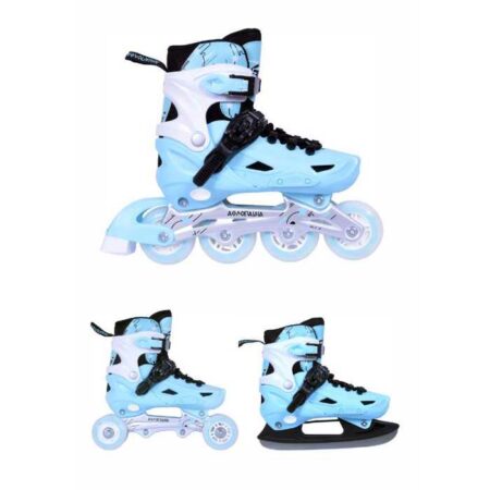 Αυξομειούμενα Πατίνια/Roller Skates/Παγοπέδιλα 3 σε 1 - Μέντα