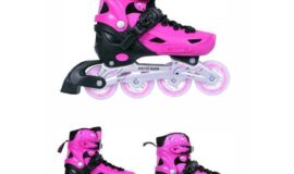 Αυξομειούμενα Πατίνια/Roller Skates/Παγοπέδιλα 3 σε 1 - Ροζ