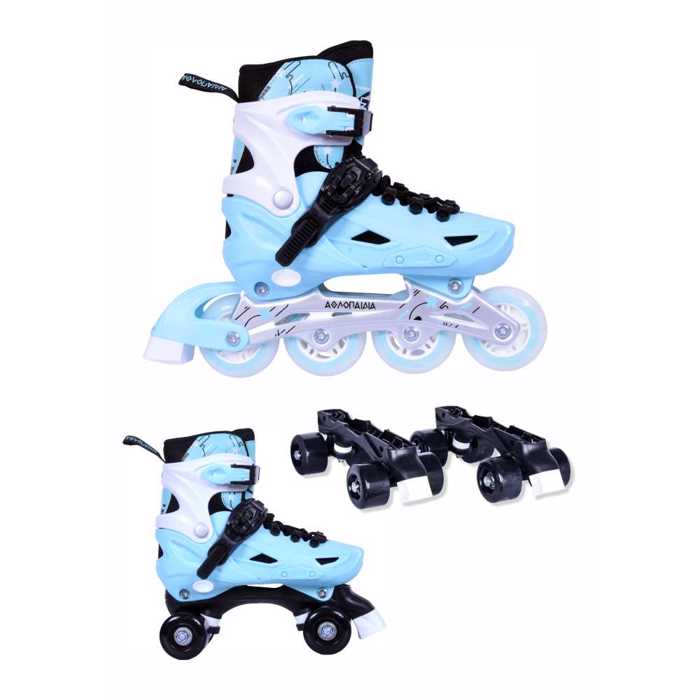 Αυξομειούμενα Πατίνια/Roller Skates 2 σε 1 - Μέντα