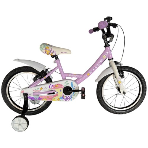 Παιδικό ποδήλατο 18 " Style Mermaid Μωβ - Άσπρο