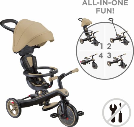 Τρίκυκλο Globber Trike Explorer 4 σε 1 Μπεζ