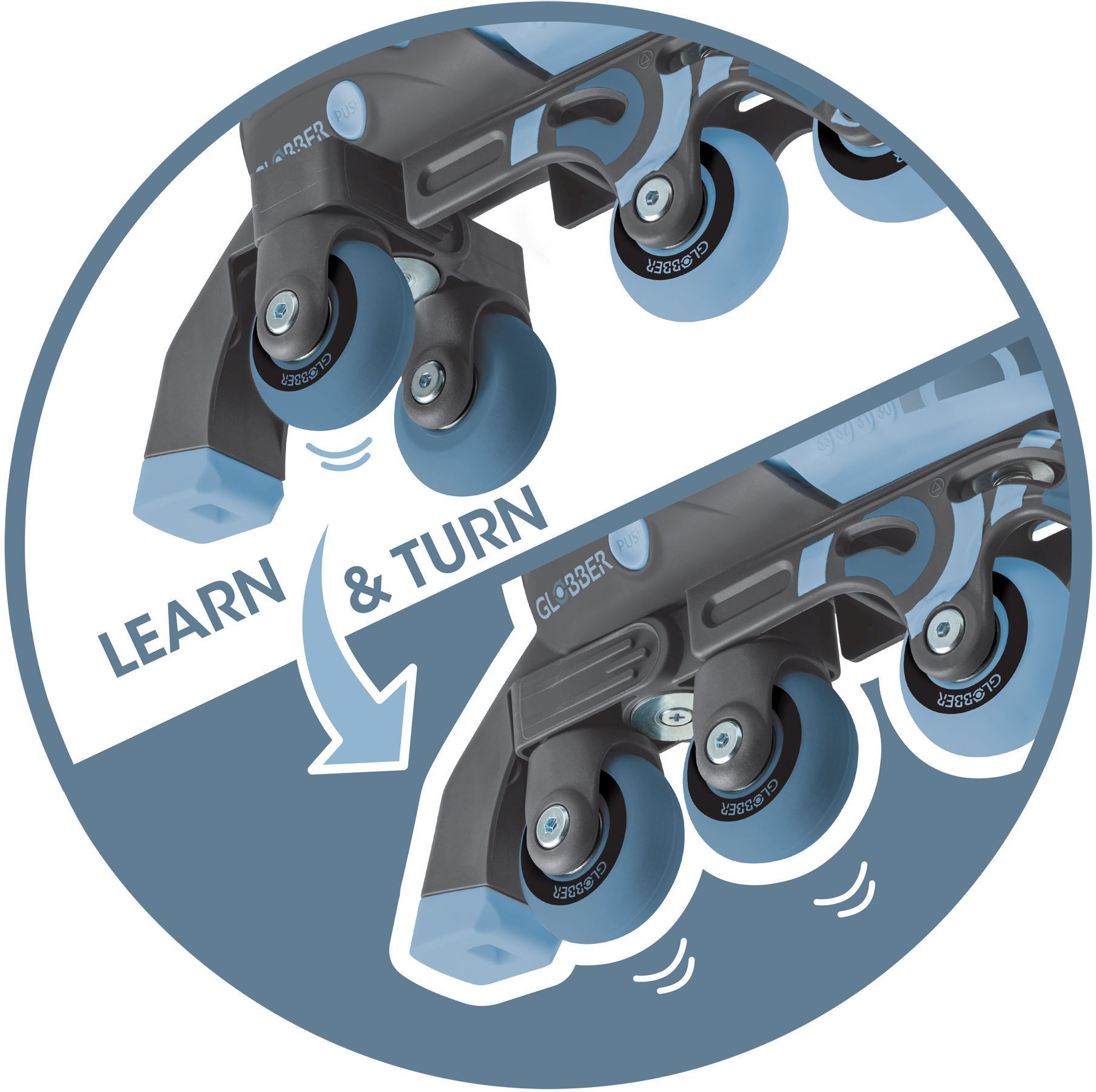 Αυξομειούμενα Ρόλερ Globber 2 σε 1 No 30-33 Μπλε